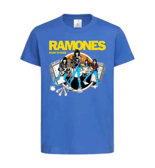 Детская футболка Ramones Road to ruin Ярко-синий фото