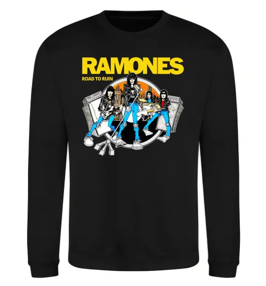 Свитшот Ramones Road to ruin Черный фото