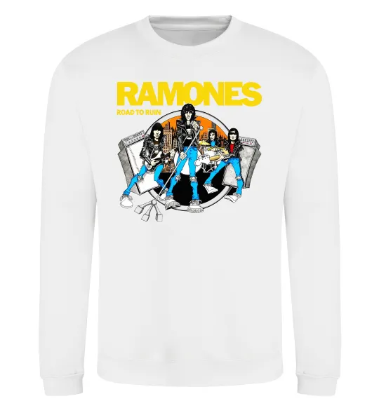 Свитшот Ramones Road to ruin Белый фото