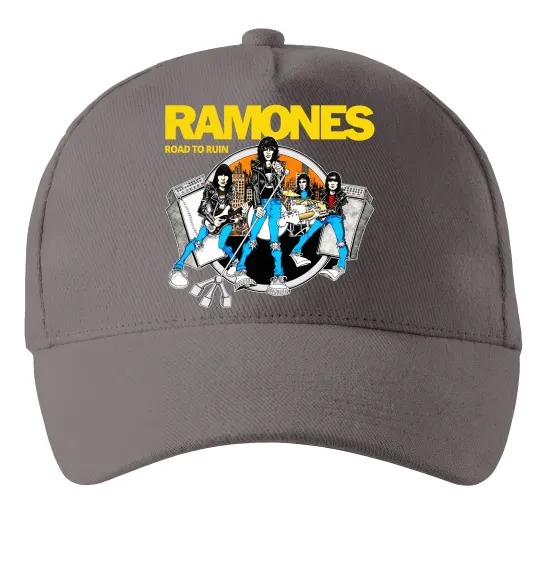 Кепка Ramones Road to ruin Серый фото