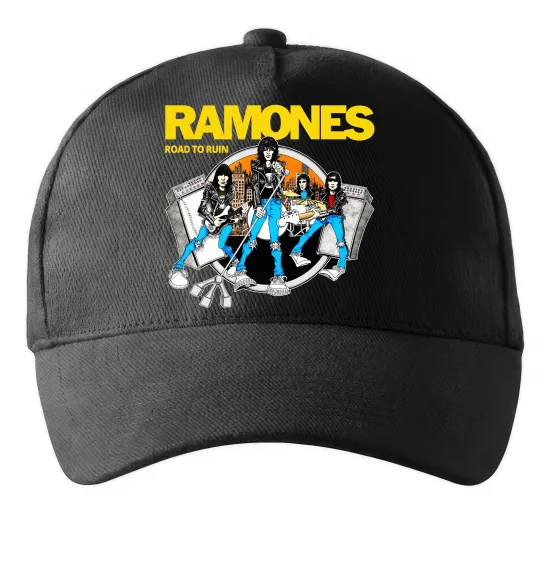 Кепка Ramones Road to ruin Чорний фото