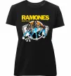 Женская премиум футболка Ramones Road to ruin Черный фото