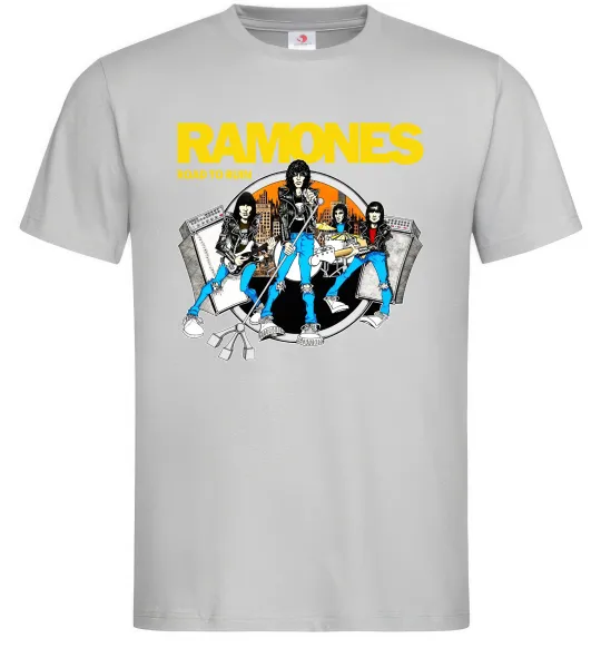 Мужская футболка Ramones Road to ruin Серый фото