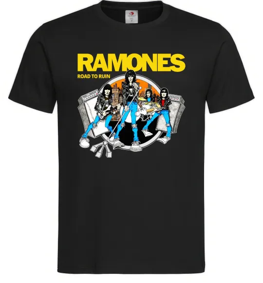 Мужская футболка Ramones Road to ruin Черный фото