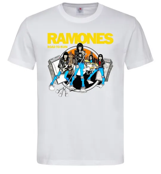 Мужская футболка Ramones Road to ruin Белый фото