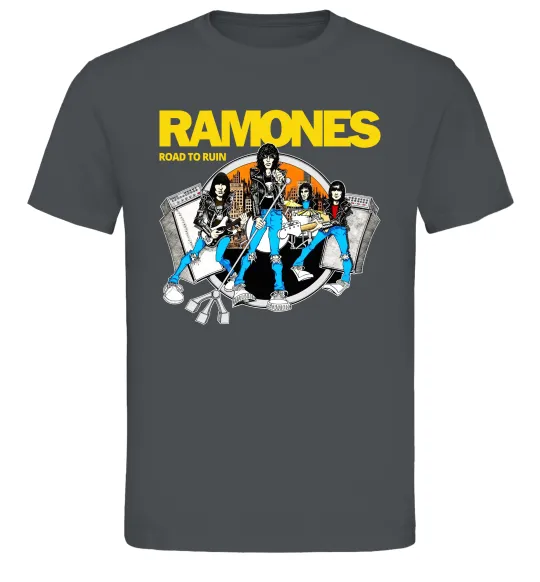 Мужская футболка Ramones Road to ruin Графит фото
