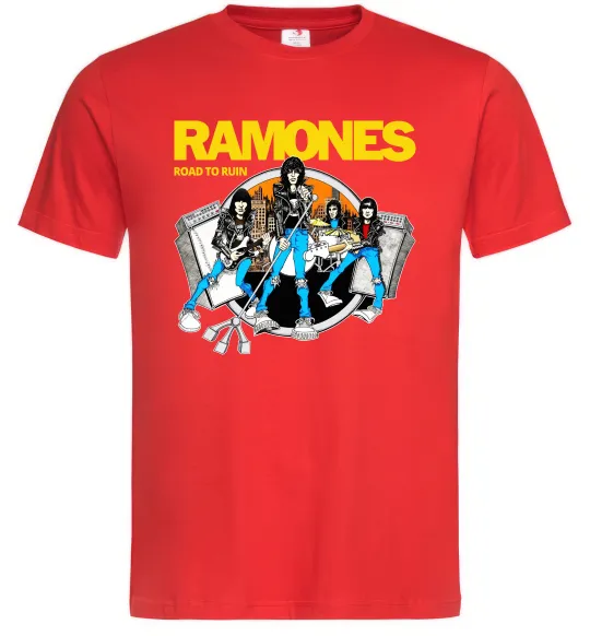 Мужская футболка Ramones Road to ruin Красный фото