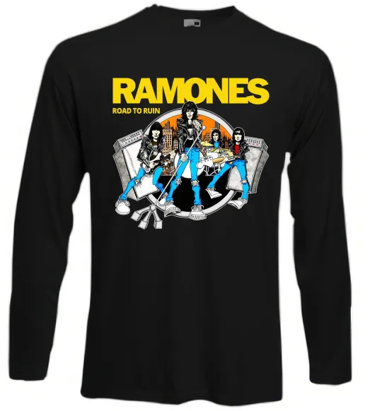 Лонгслив Ramones Road to ruin Черный фото