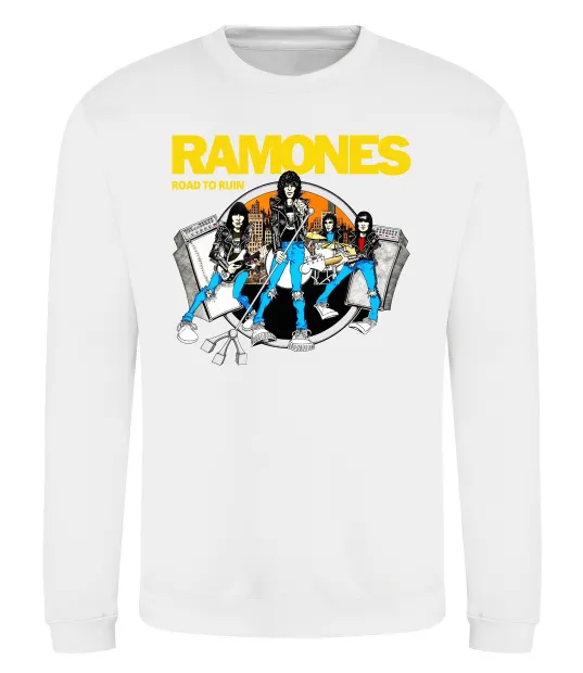 Свитшот Ramones Road to ruin Белый фото