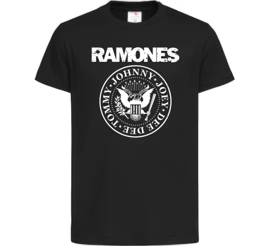 Дитяча футболка Ramones герб Чорний фото