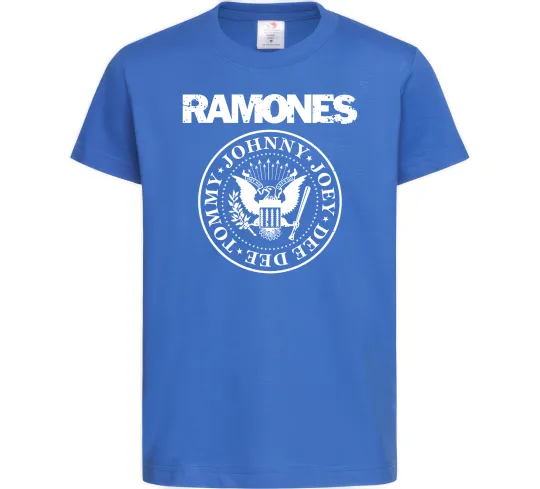 Дитяча футболка Ramones герб Яскраво-синій фото