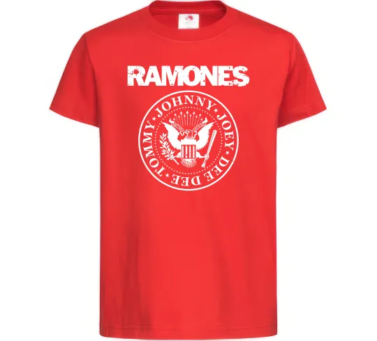 Дитяча футболка Ramones герб Червоний фото