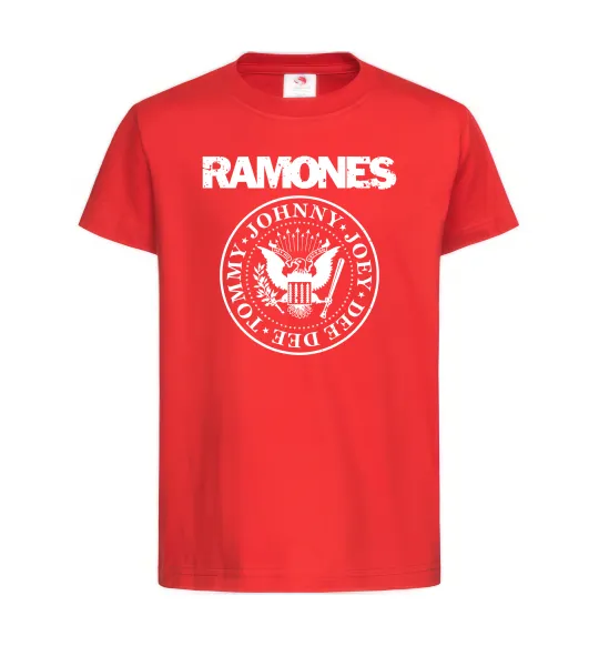 Детская футболка Ramones герб Красный фото