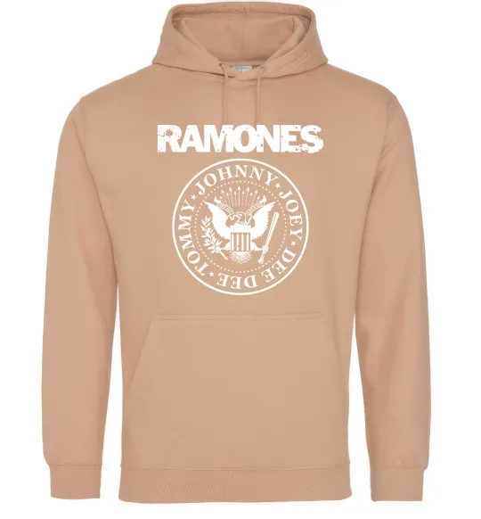 Жіноча толстовка (худі) Ramones герб Пісочний фото
