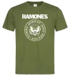Мужская футболка Ramones герб Оливковый фото