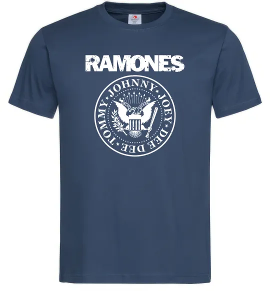 Мужская футболка Ramones герб Темно-синий фото