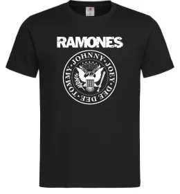 Мужская футболка Ramones герб Черный фото