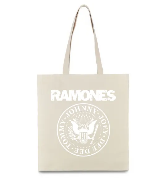 Эко-сумка Ramones герб Бежевый фото
