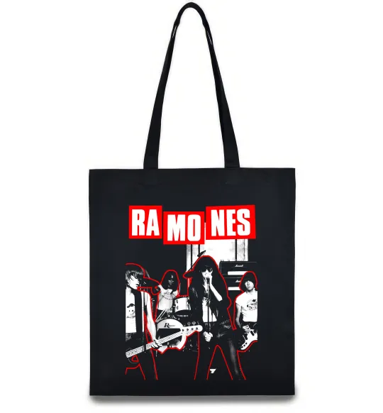 Эко-сумка Ramones red постер Черный фото