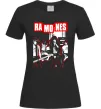 Женская футболка Ramones red постер Черный фото