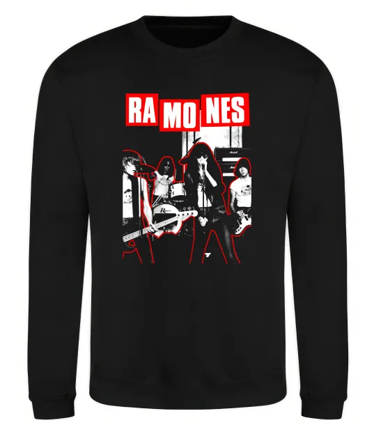Світшот Ramones red постер Чорний фото