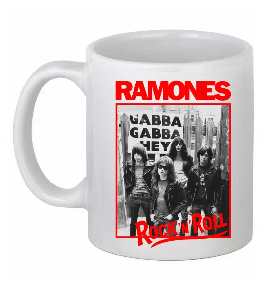 Чашка керамічна Ramones Rock n Roll Білий фото