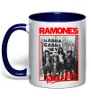 Чашка с цветной ручкой Ramones Rock n Roll Глубокий темно-синий фото
