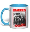 Чашка с цветной ручкой Ramones Rock n Roll Голубой фото