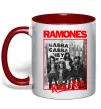 Чашка с цветной ручкой Ramones Rock n Roll Красный фото