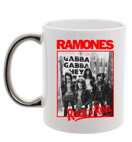 Чашка с цветной ручкой Ramones Rock n Roll Серебро фото