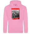 Мужская толстовка (худи) Ramones Rock n Roll Розовый фото