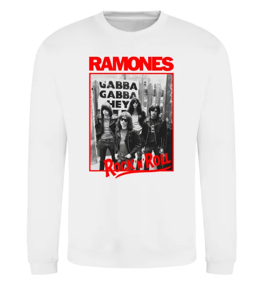 Світшот Ramones Rock n Roll Білий фото