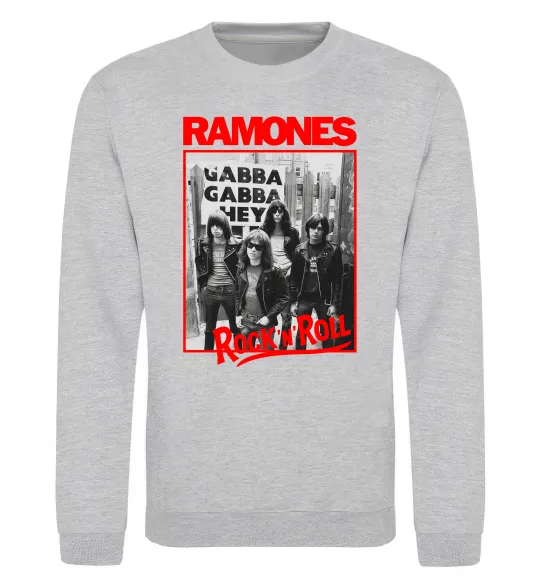 Світшот Ramones Rock n Roll Сірий меланж фото