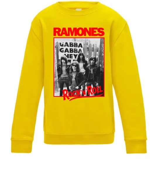 Дитячий світшот Ramones Rock n Roll Сонячно жовтий фото