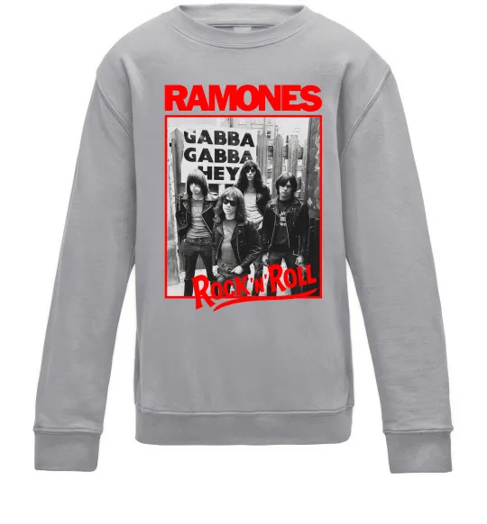 Дитячий світшот Ramones Rock n Roll Сірий меланж фото