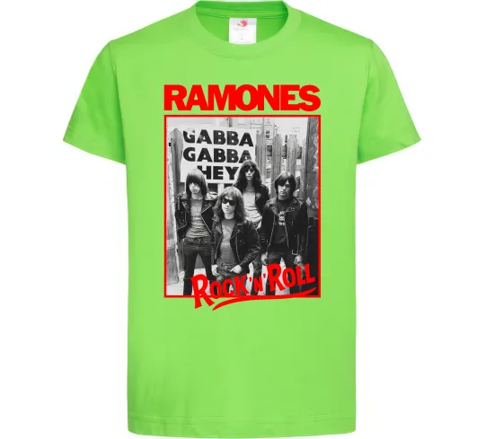 Детская футболка Ramones Rock n Roll Лаймовый фото