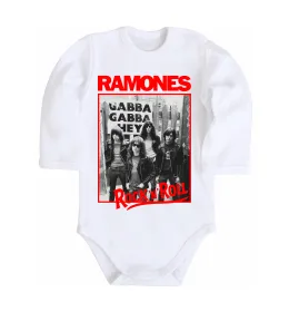 Дитячий бодік Ramones Rock n Roll Білий фото