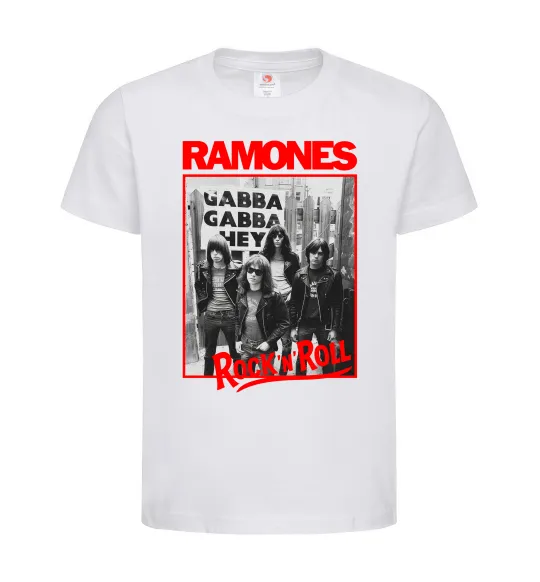 Детская футболка Ramones Rock n Roll Белый фото