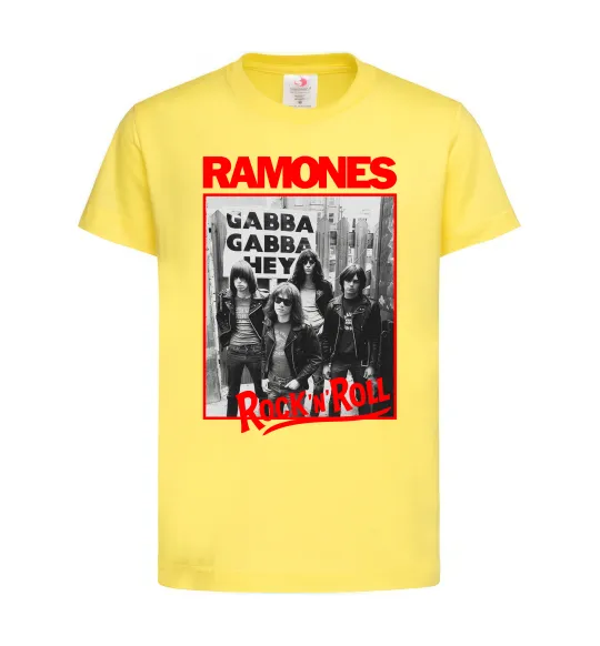 Детская футболка Ramones Rock n Roll Лимонный фото
