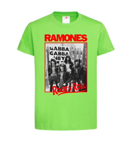 Детская футболка Ramones Rock n Roll Лаймовый фото