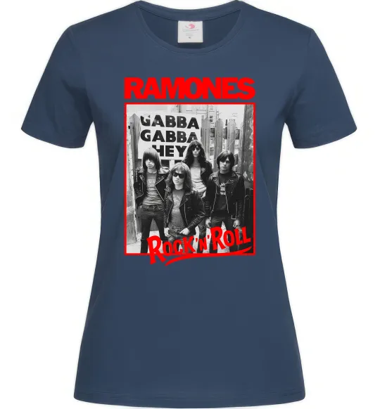 Женская футболка Ramones Rock n Roll Темно-синий фото