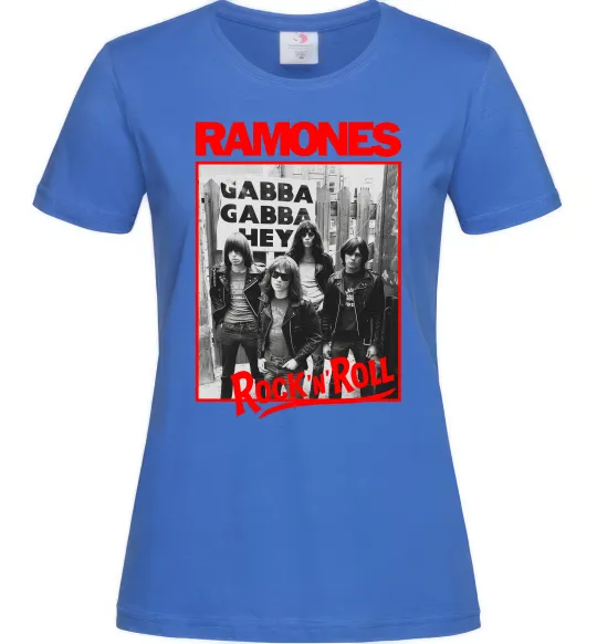 Женская футболка Ramones Rock n Roll Ярко-синий фото