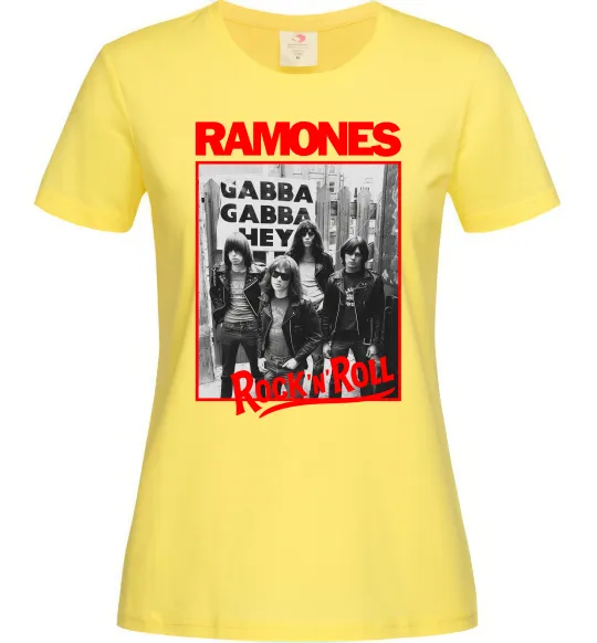 Женская футболка Ramones Rock n Roll Лимонный фото