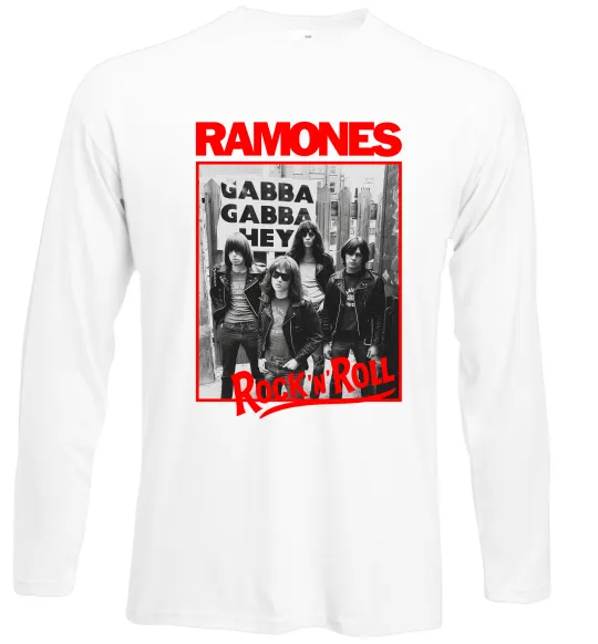 Лонгслив Ramones Rock n Roll Белый фото