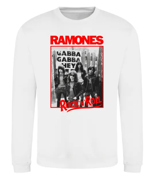Свитшот Ramones Rock n Roll Белый фото