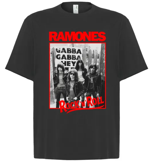 Футболка Оверсайз Ramones Rock n Roll Чорний фото