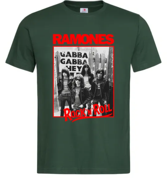 Мужская футболка Ramones Rock n Roll Темно-зеленый фото