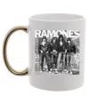 Чашка з кольоровою ручкою Ramones photo Золото фото