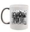 Чашка з кольоровою ручкою Ramones photo Срібло фото