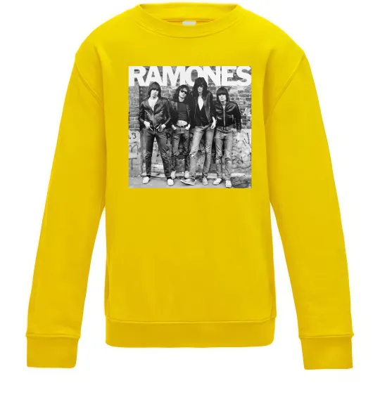 Детский Свитшот Ramones photo Солнечно желтый фото